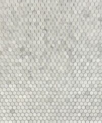 1" Hexagon - Bianco Carrara Polished